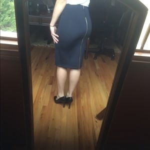Navy Blue Pencil Skirt